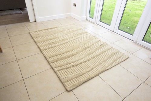 100% Wool Beige Laura Jade Indian Rug Design Handtufted in India with a 30mm pile