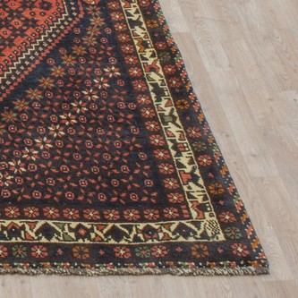 100% Wool Rust Persian Shiraz Rug SHZ023000 286x200 Handknotted in Iran with a 15mm pile Image 2