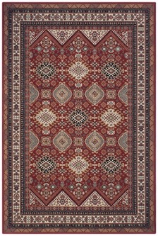 100% Wool Red Mohatta Woven Rug Machine Woven in Moldova with a 10mm pile Image 2