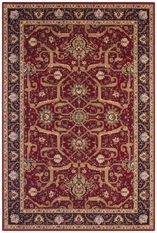 100% Wool Red Mohatta Woven Rug Machine Made in Moldova with a 10mm pile Image 2