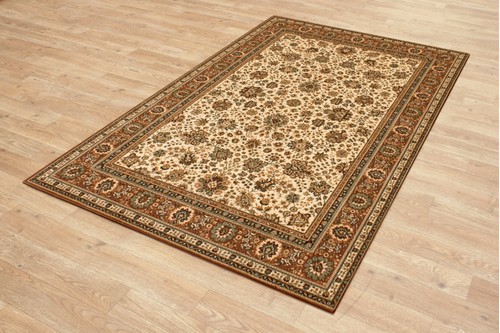 100% Wool Cream Kashmir Woven Rug Design Machine Woven T5 Grade in Belgium with a 10mm pile