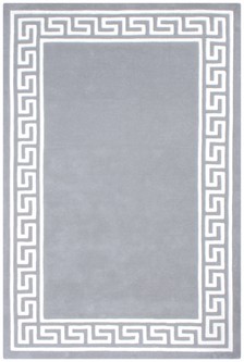 ECD006 100% Wool Silver Grey Mahal Indian Rug Design Handmade in India with a 18mm pile